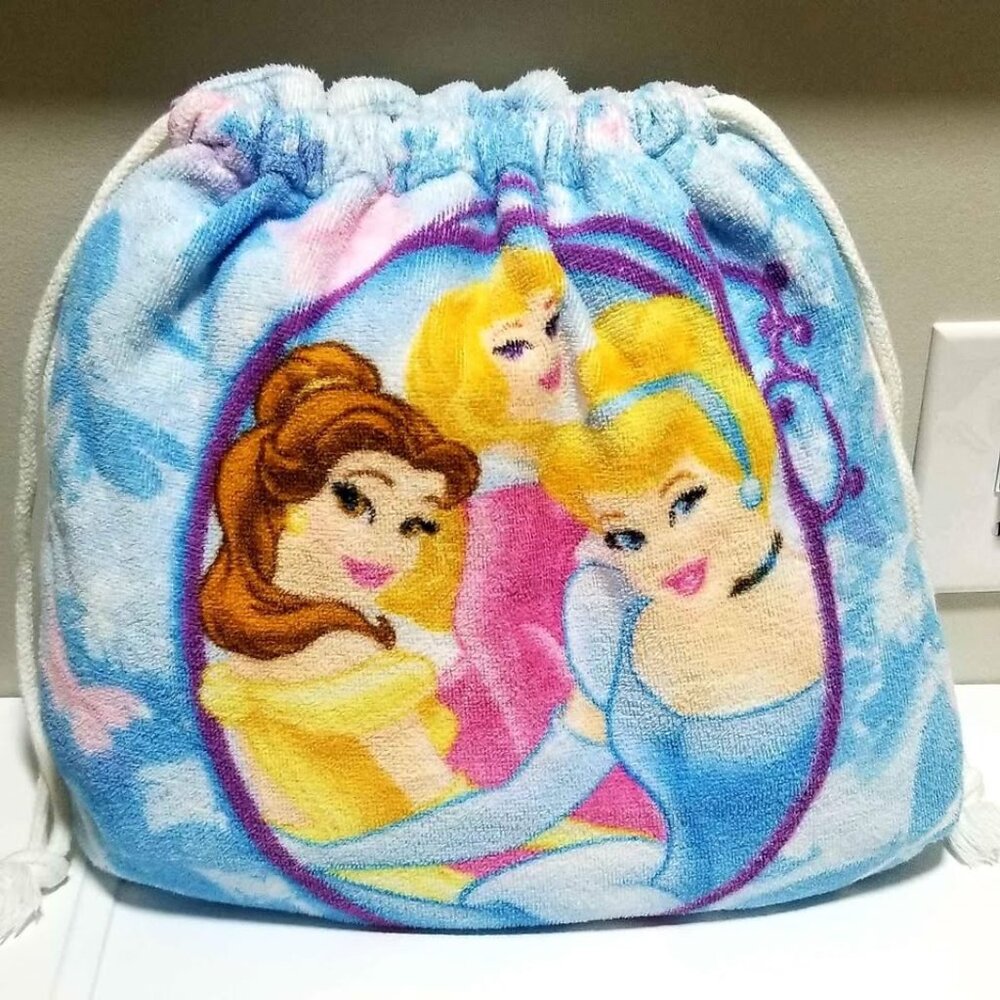 Disney Princess Beach Towel with Backpack Bag